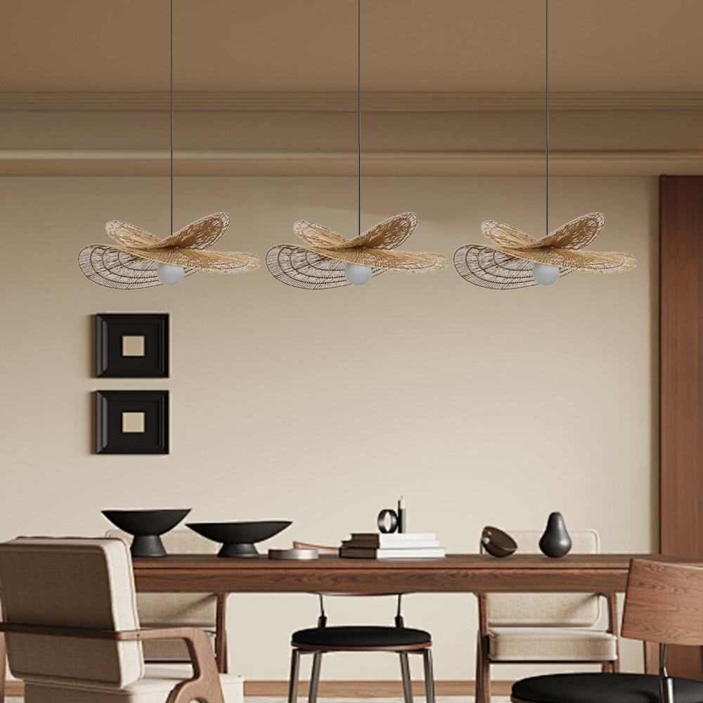 Wabi-sabi Double Tier Hemp Rope Pendant Light