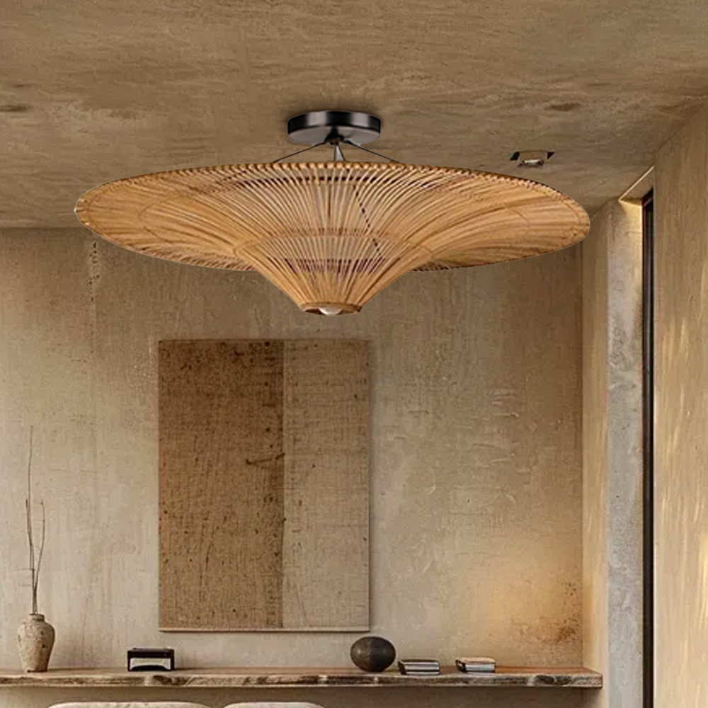 Handwoven Large Modern Rattan Pendant Light Ceiling Lampshade 100CM