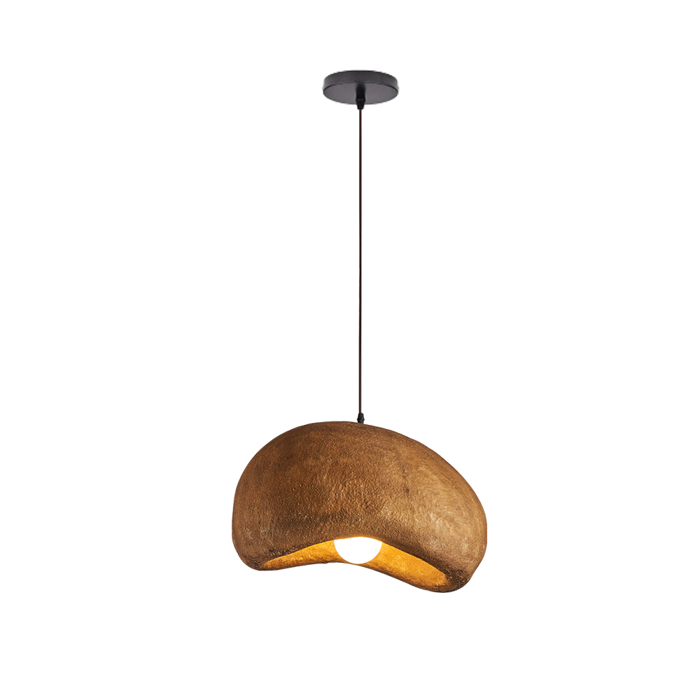 Nordic Brown Resin Oval Pendant Light