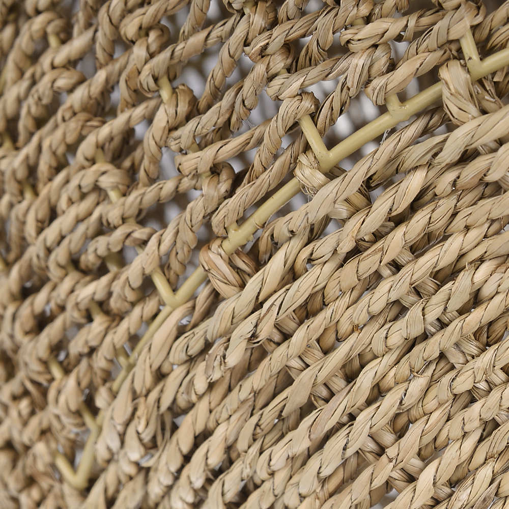 Handwoven Rattan Oval Pendant Light  Coastal Boho Chandelier for Living Room & Beach House