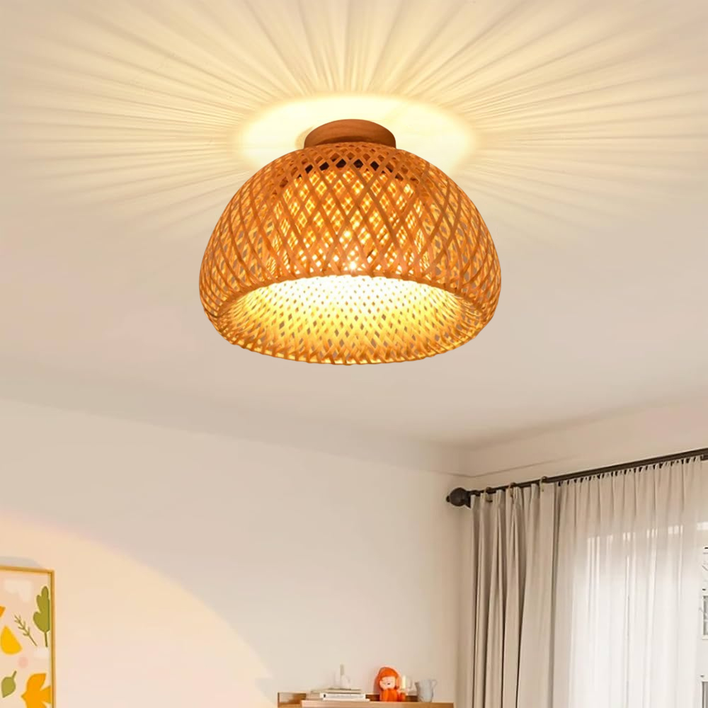 Japanese Style Creative Rural Art Bamboo Handmade Lampshade