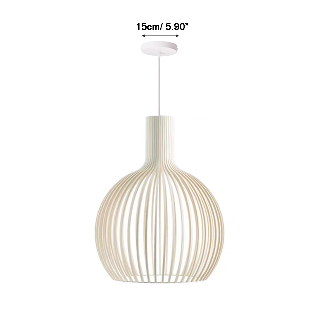 Unique Wooden Birdcage Pendant Light Chandelier Scandinavian Modern Lighting Fixture