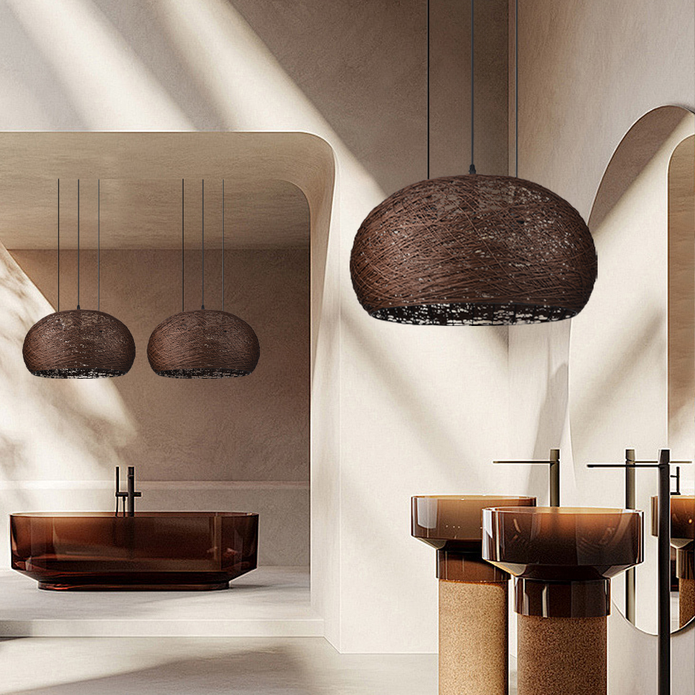 Vintage Hand-wove Hemp Rope Pendant Light