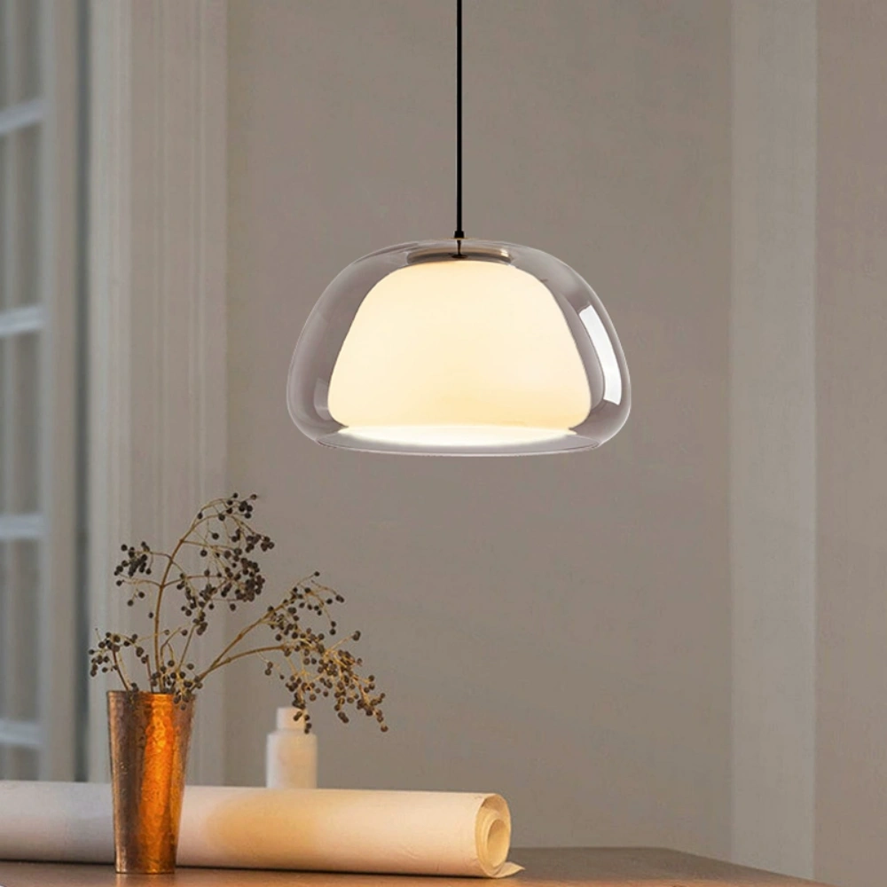 Danish Cream Style Jelly Single Head Small Pendant Light Living Room Lamp