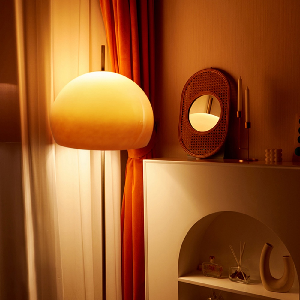 Nordic Mushroom Floor Lamp Living Room Bedroom LED Glass Light