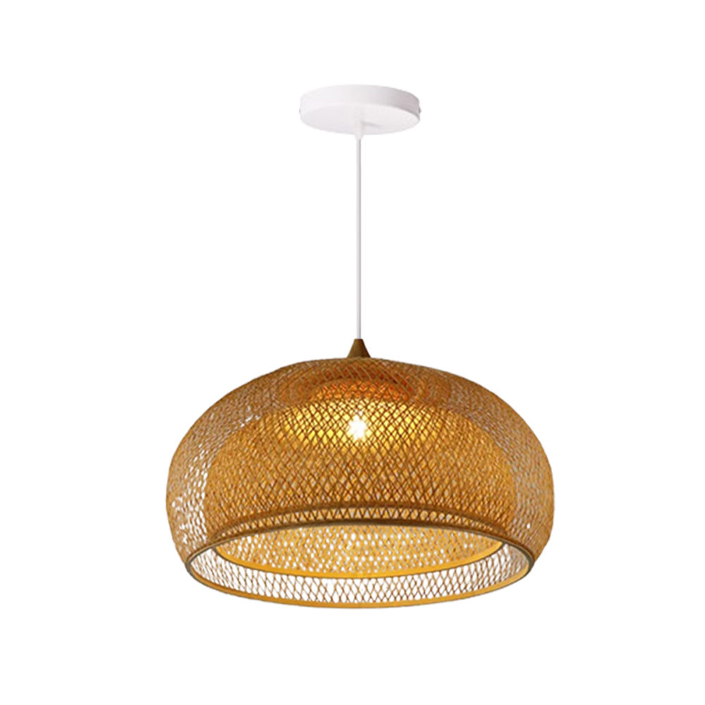 Creative Simple Modern Pastoral Living Room Pendant Lamp Bamboo Weaving