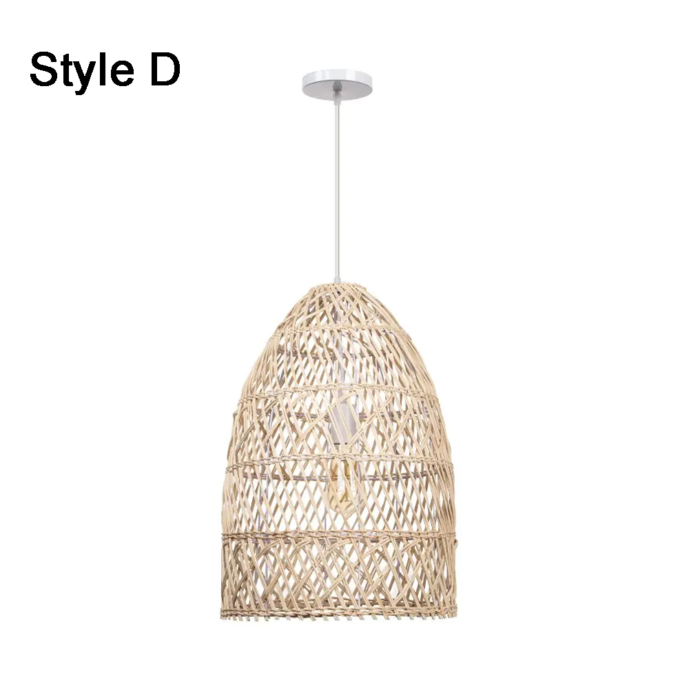 Japanese style wabi-sabi handmade rattan dining room guest room pendant light