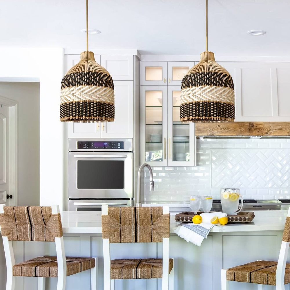 Handmade Rattan Pendant Light  Creative Design  Restaurant Lamps