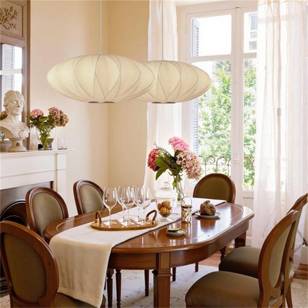 Japanese Style Fabric Pendant Light Restaurant Lamp Lantern Staircase Chandelier