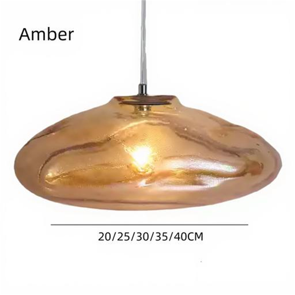 Duplex Staircase Living Room Hotel Glass Cloud Shape Pendant Light