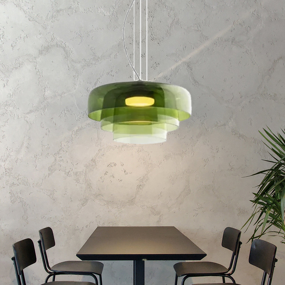 Nordic Triple Layer Glass Pendant Lights Dining Room  Chandelier