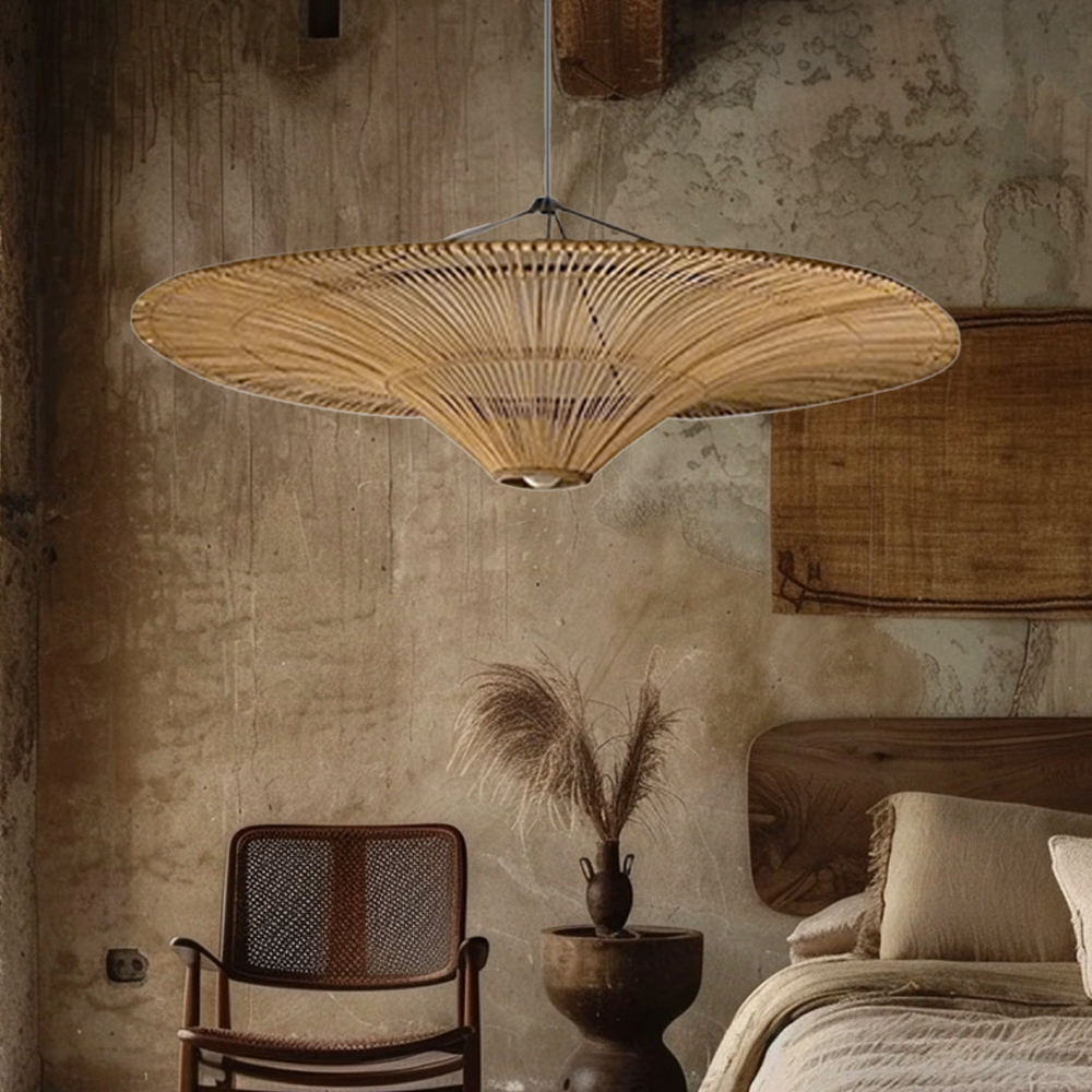 Large Modern Rattan Pendant Light Ceiling Lampshade 60CM