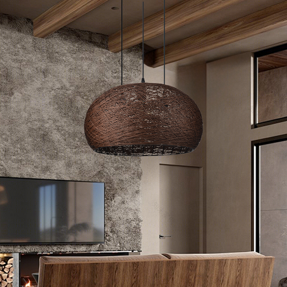 Vintage Hand-wove Hemp Rope Pendant Light