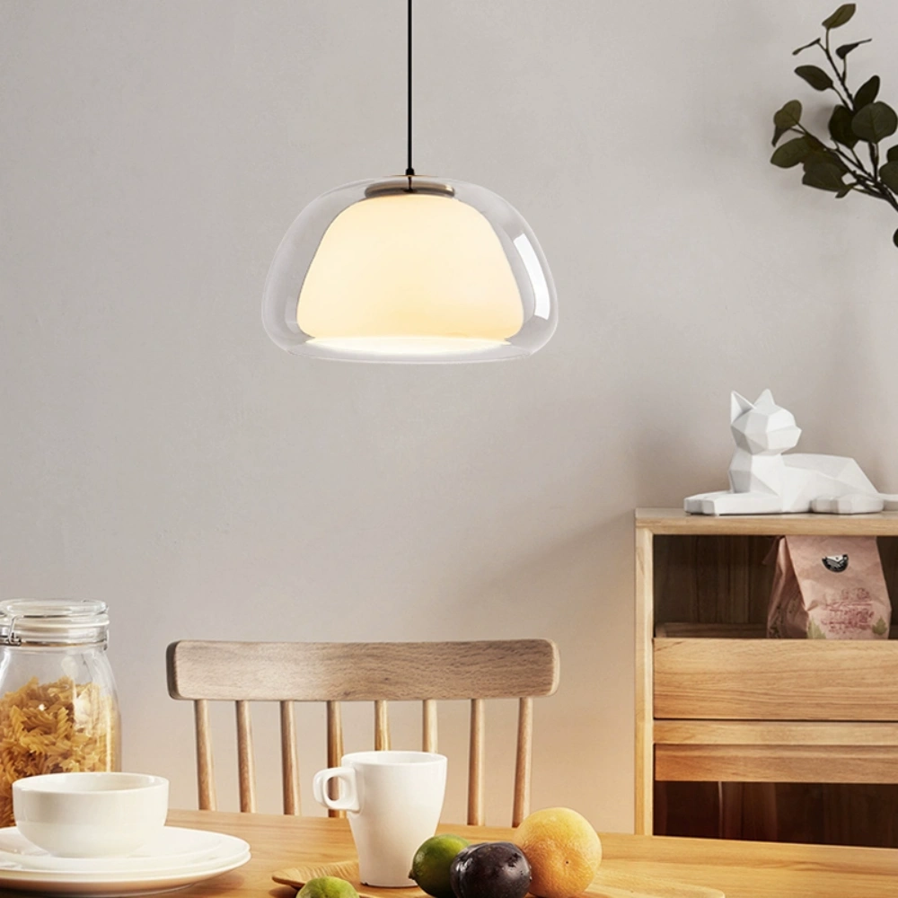 Danish Cream Style Jelly Single Head Small Pendant Light Living Room Lamp