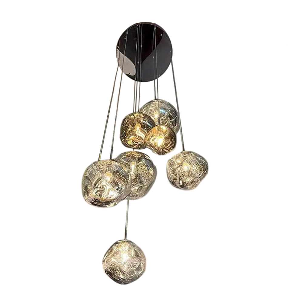 Multi-combination Pendant Lights Nordic Lava Lamp Villa Living Room Duplex Staircase Chandelier