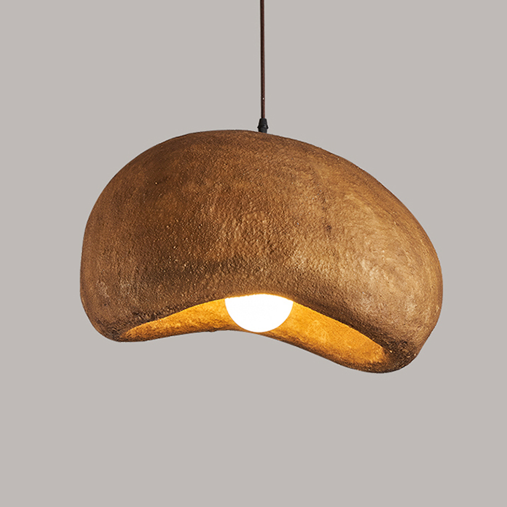 Nordic Brown Resin Oval Pendant Light