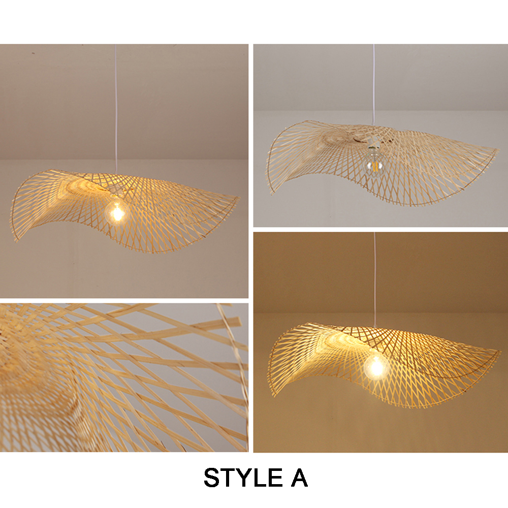Lotus Leaf Bamboo Pendant Light  Restaurant Hotel Lampshade
