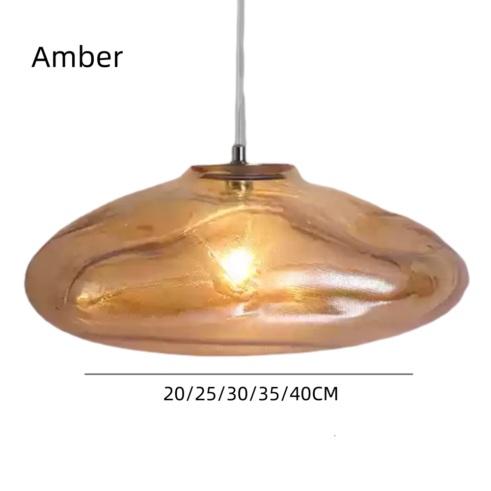 Duplex Staircase Living Room Hotel Glass Cloud Shape Pendant Light