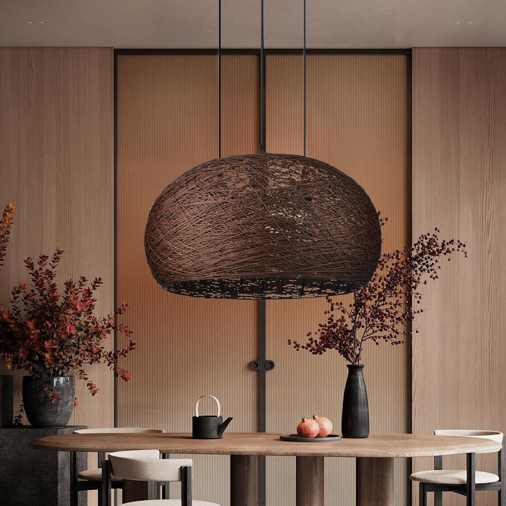 Vintage Hand-wove Hemp Rope Pendant Light