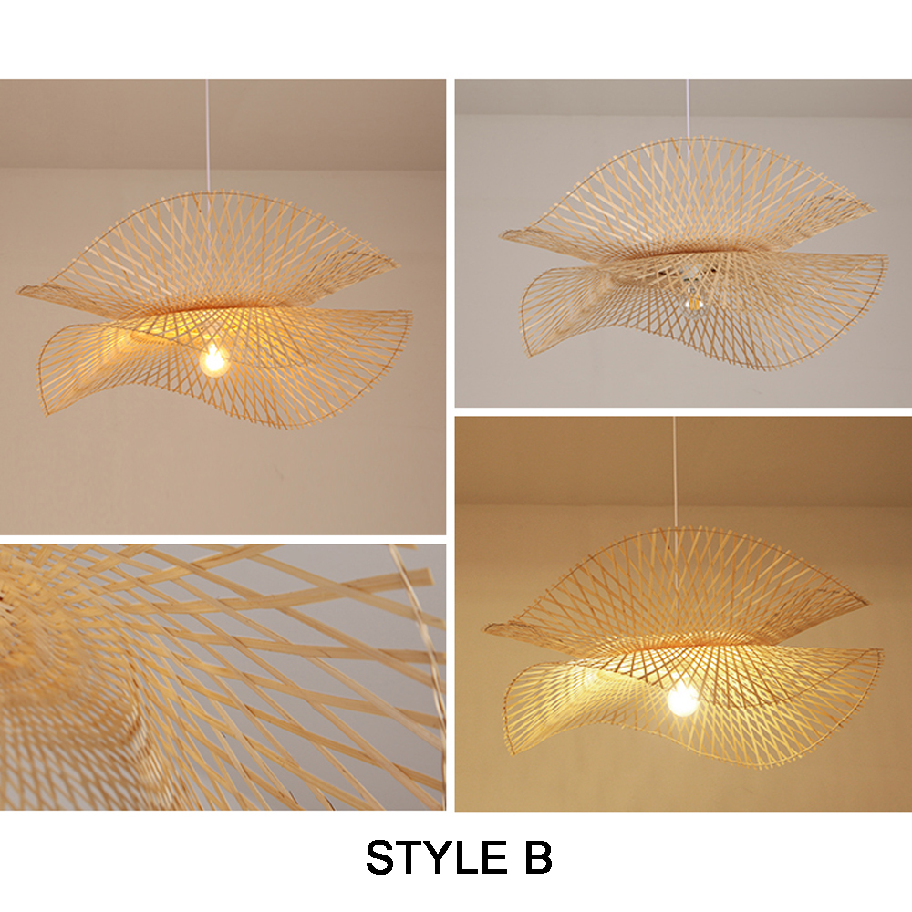 Lotus Leaf Bamboo Pendant Light  Restaurant Hotel Lampshade