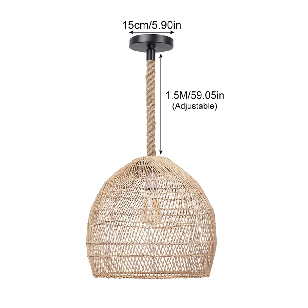 Nordic Rattan Hanging Light Shades Living Room Pendant Lamp Shade