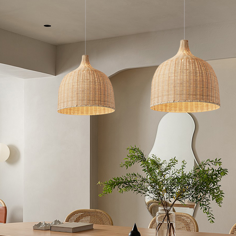 Bohemian Pendant Lampshade Rattan Woven Pendant Light