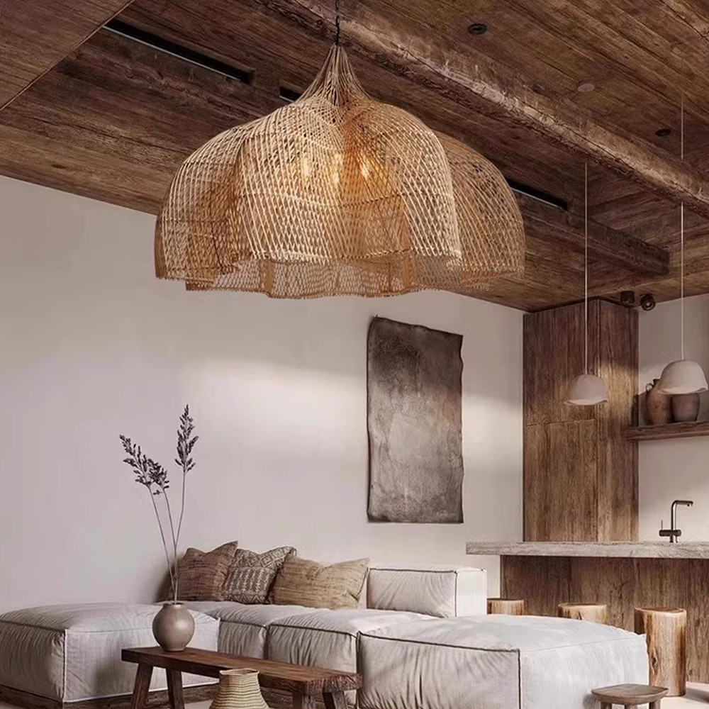 Rattan Novelty Pendant Lights Wicker Pendant Shade