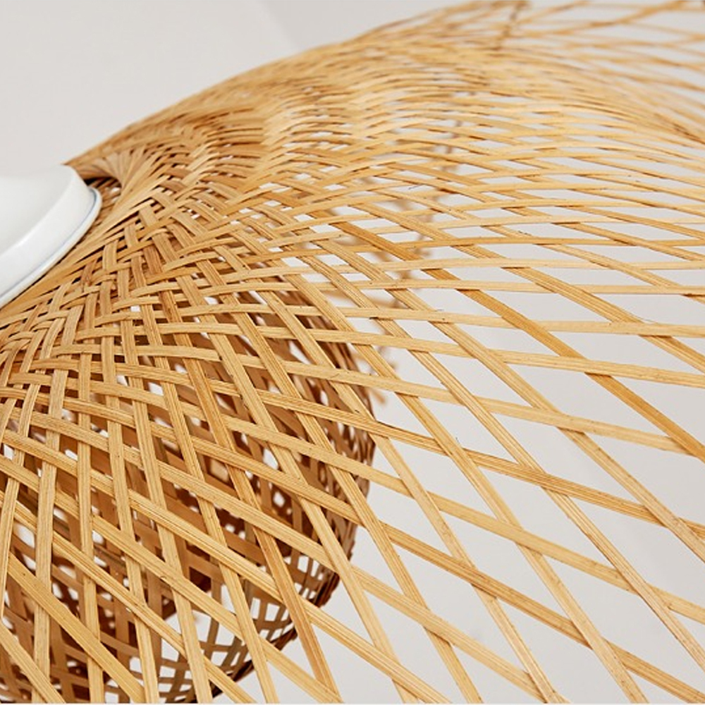 Japanese Style Bamboo Pendant Lamp Dining Room Bedroom Lampshade