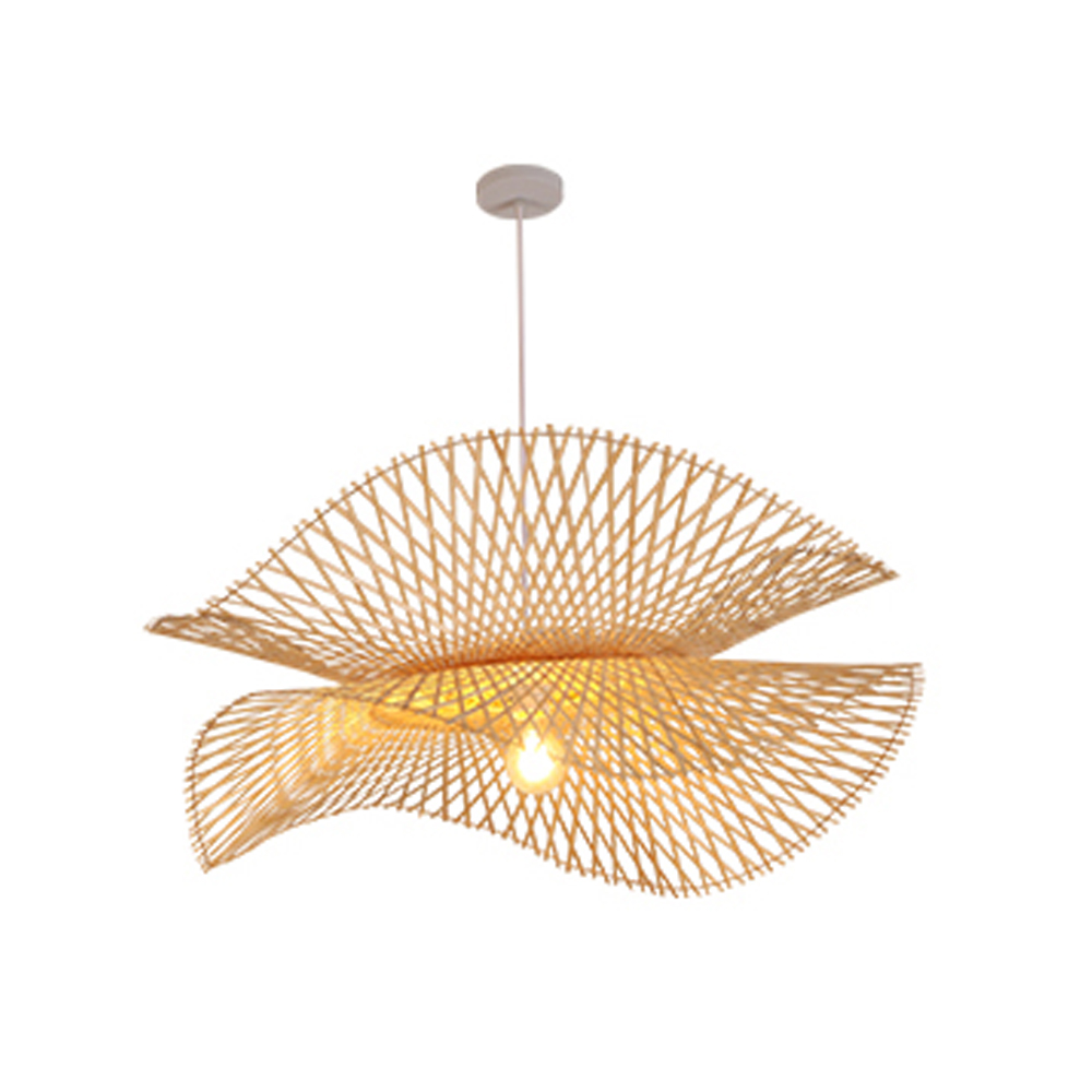 Lotus Leaf Bamboo Pendant Light  Restaurant Hotel Lampshade