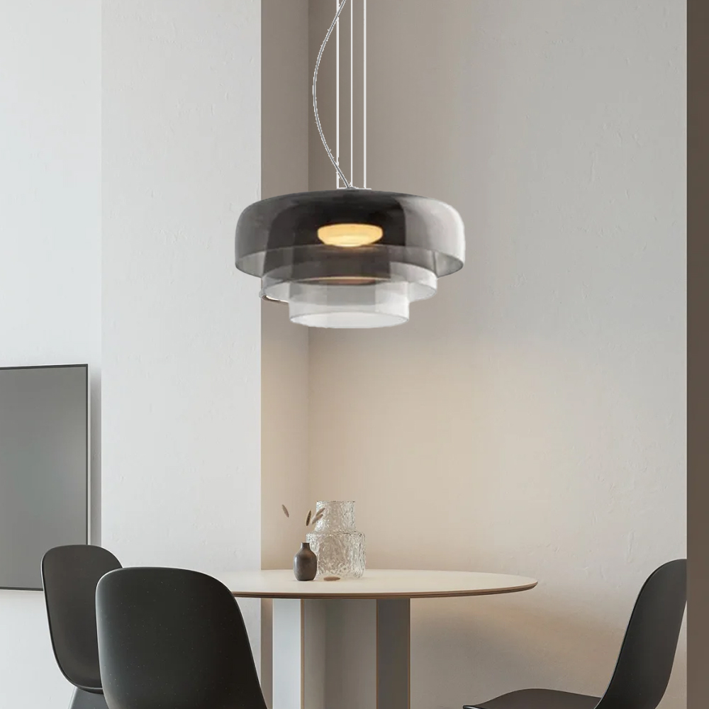 Nordic Triple Layer Glass Pendant Lights Dining Room  Chandelier