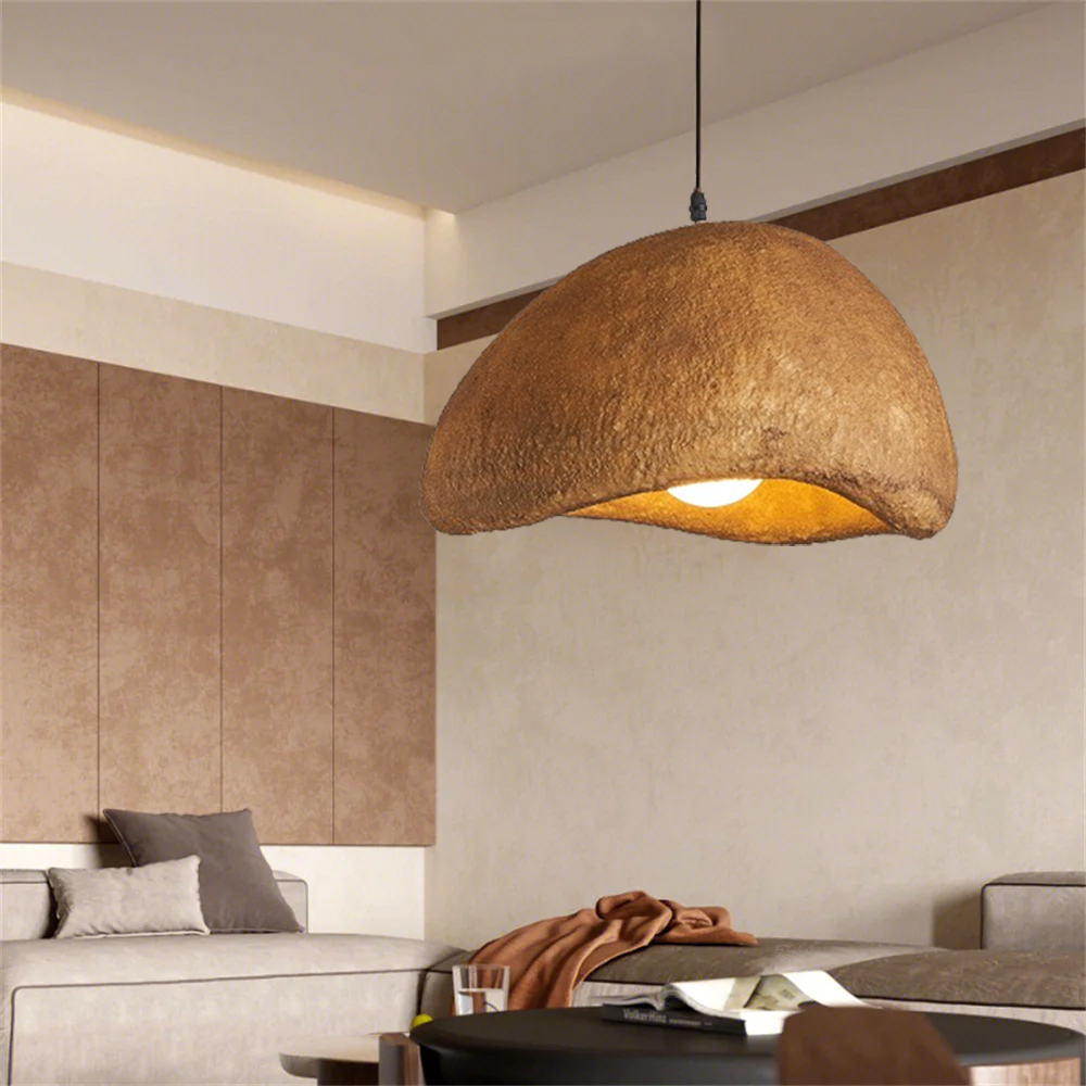 Nordic Brown Resin Oval Pendant Light