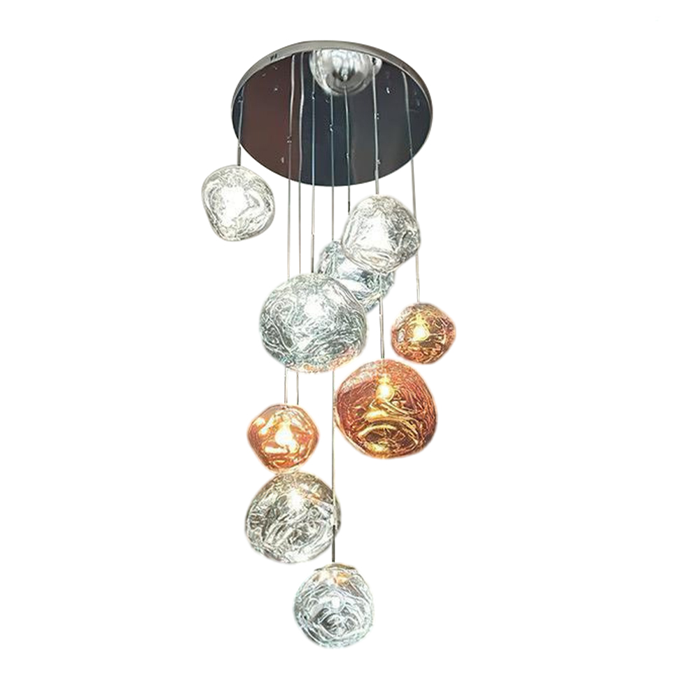 Multi-combination Pendant Lights Nordic Lava Lamp Villa Living Room Duplex Staircase Chandelier