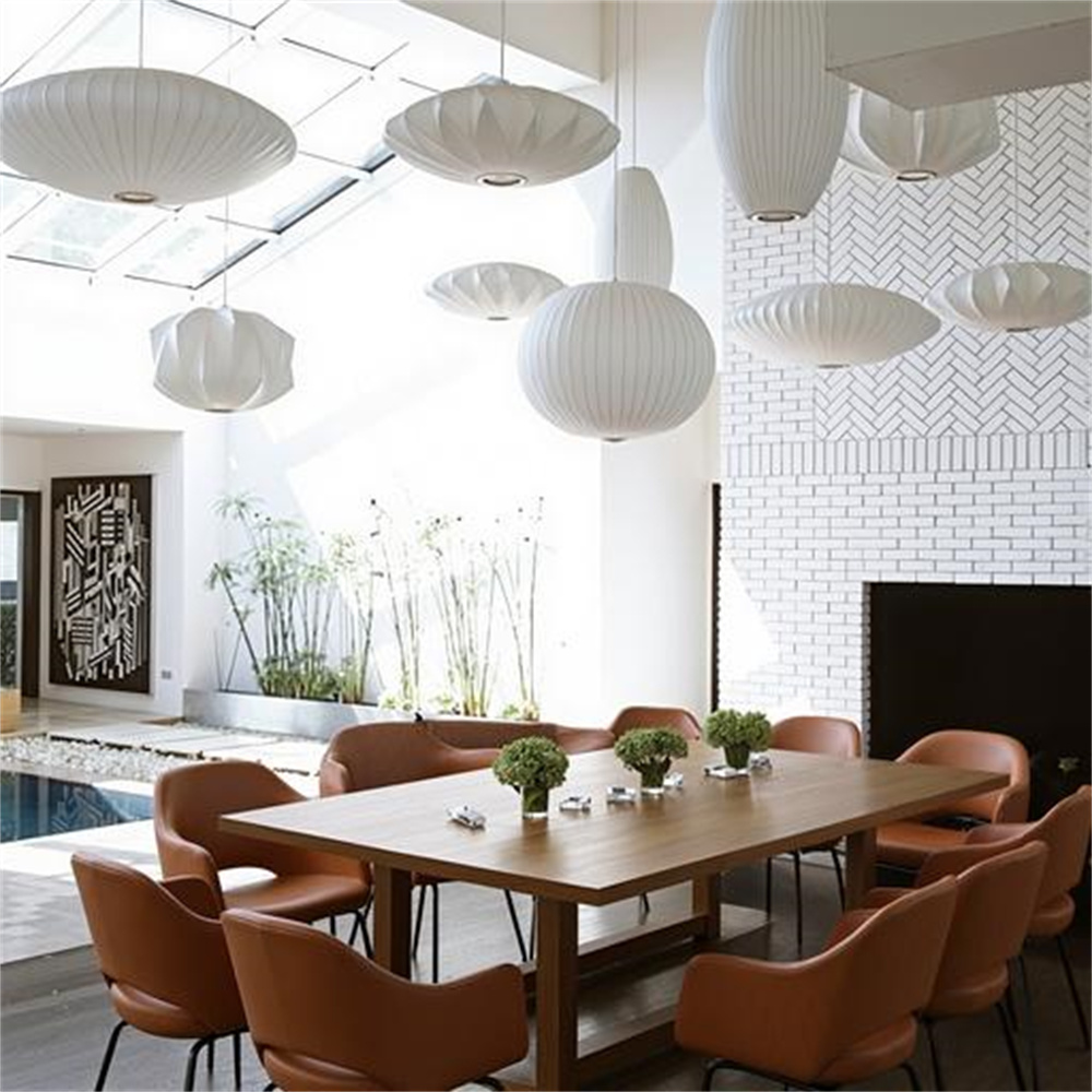 Japanese Style Fabric Pendant Light Restaurant Lamp Lantern Staircase Chandelier