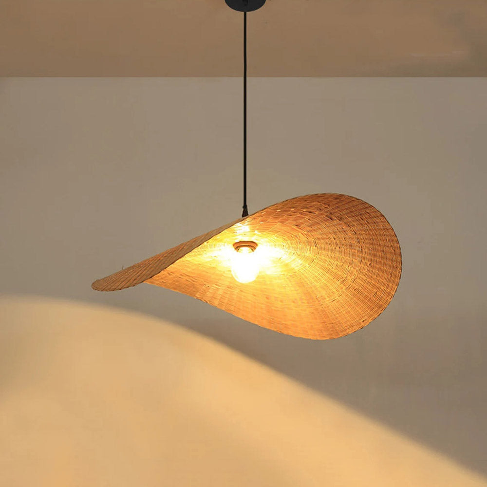 Bamboo Lotus Leaf Shaped Pendant Light
