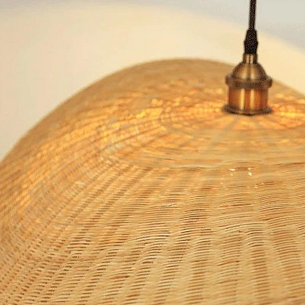 Bamboo Lotus Leaf Shaped Pendant Light