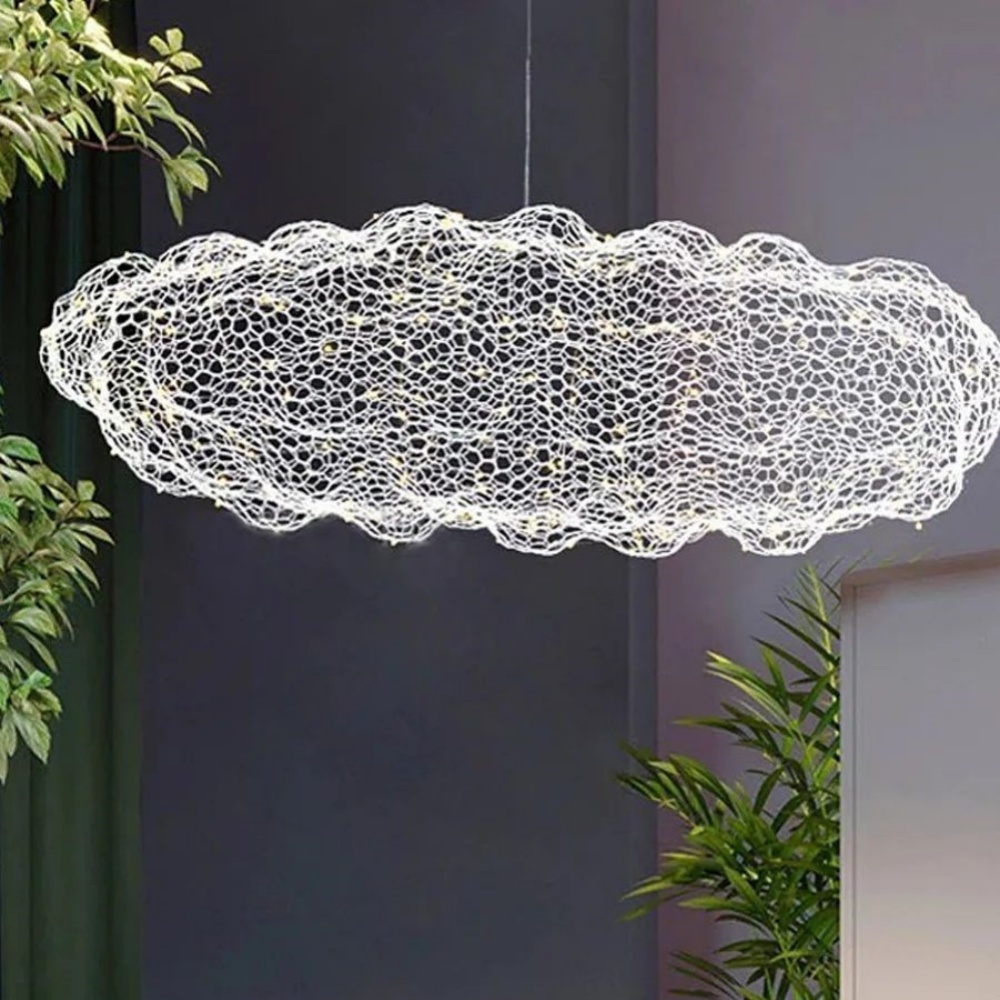Creative Cloud Chandelier Iron Wire Lampshade