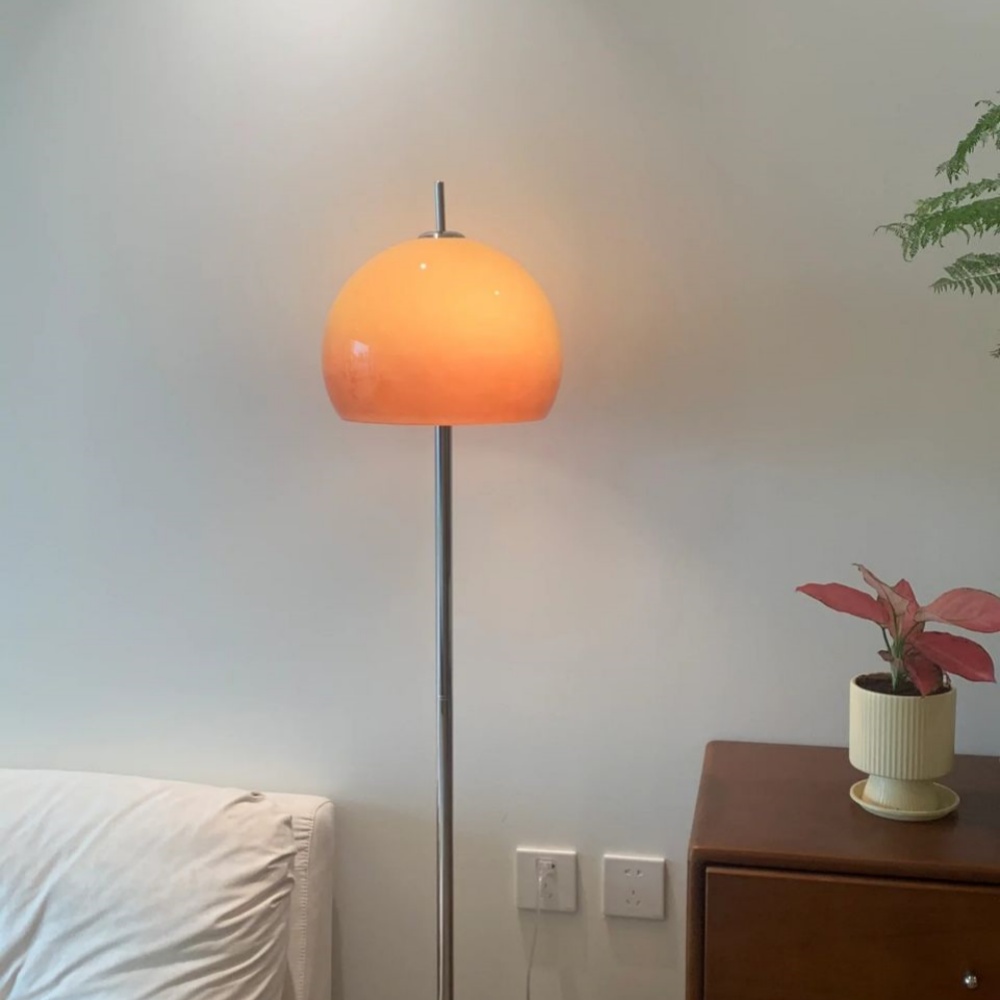 Nordic Mushroom Floor Lamp Living Room Bedroom LED Glass Light