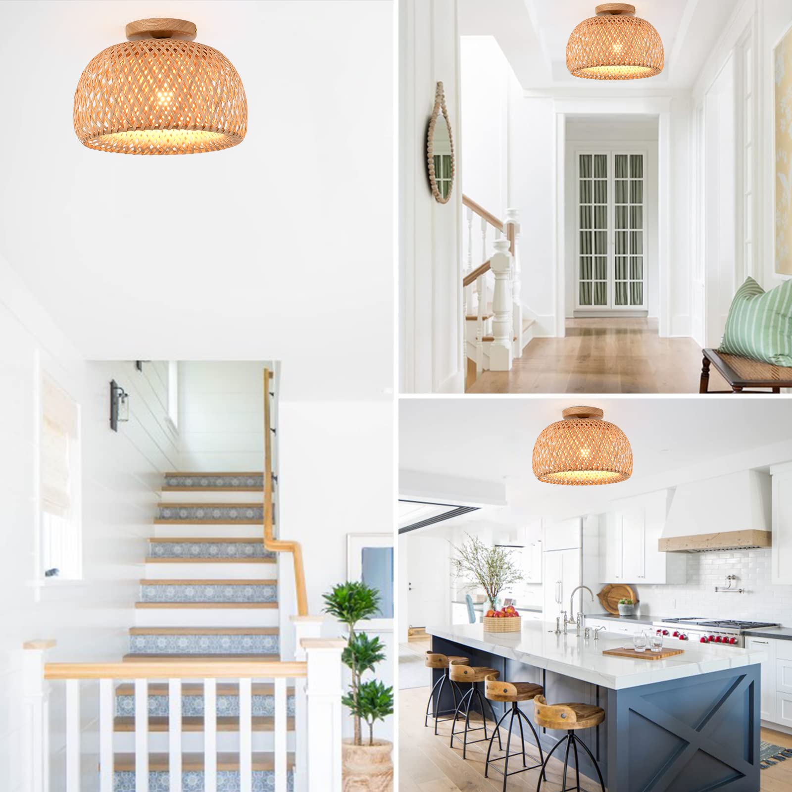 Bamboo Pendant Light Handmade Lamp Shade