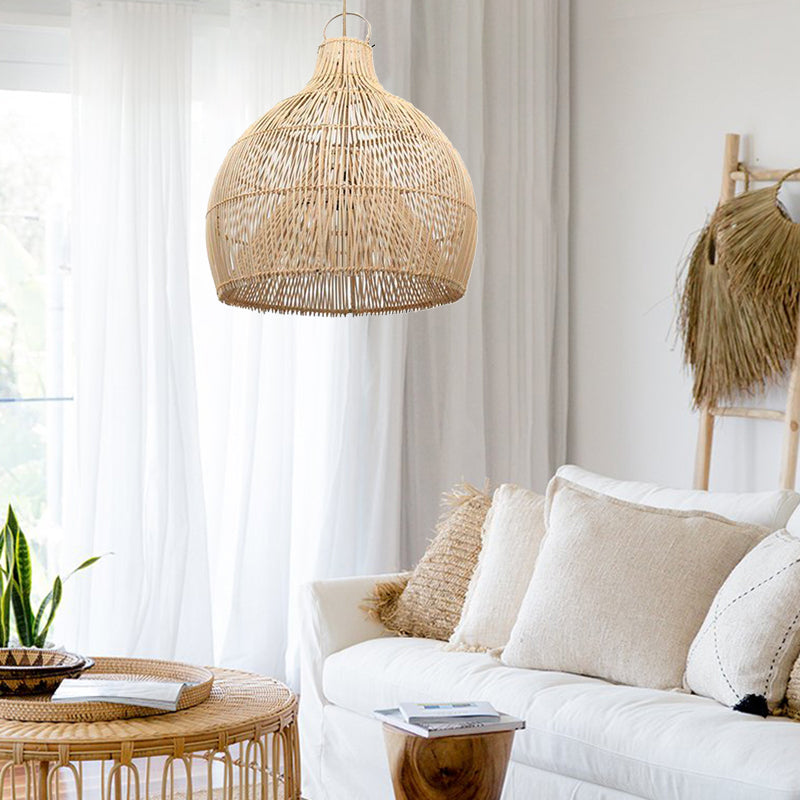 Large Handmade Rattan Pendant Light