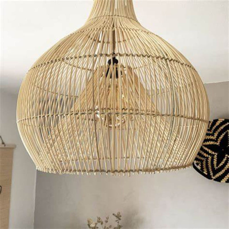 Large Handmade Rattan Pendant Light