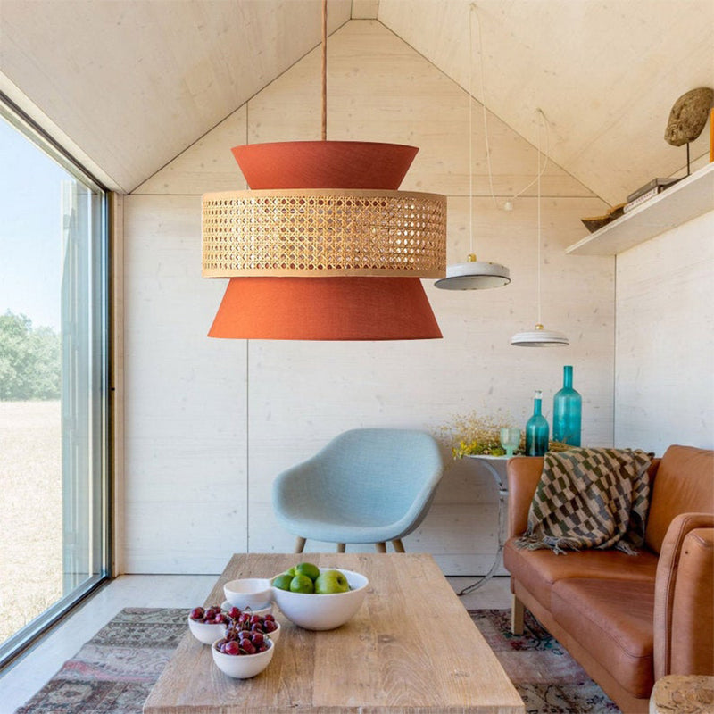 Home Decor Rattan Pendant Lampshade Weave Chandelier