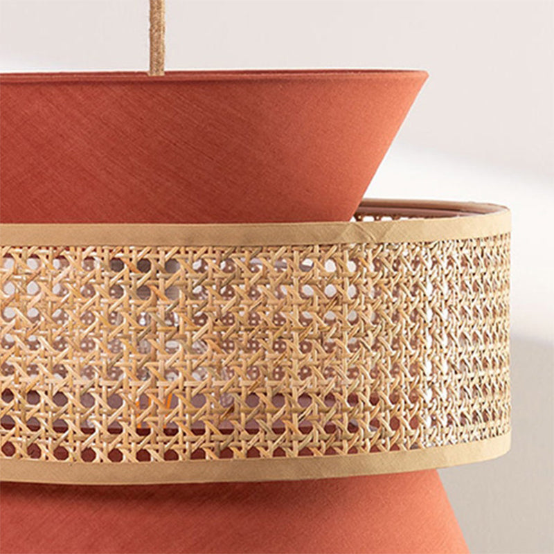 Home Decor Rattan Pendant Lampshade Weave Chandelier