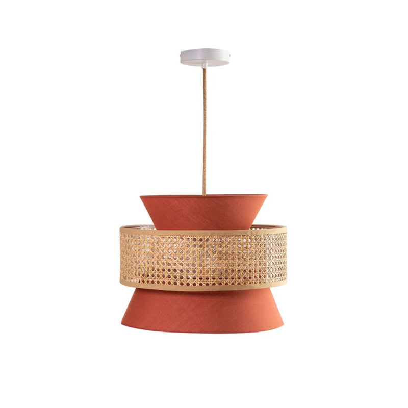 Home Decor Rattan Pendant Lampshade Weave Chandelier
