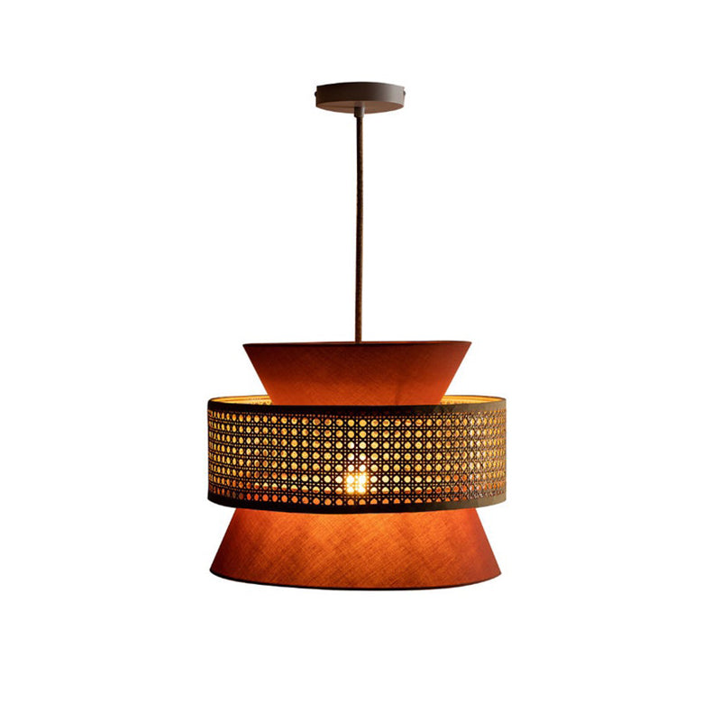 Home Decor Rattan Pendant Lampshade Weave Chandelier
