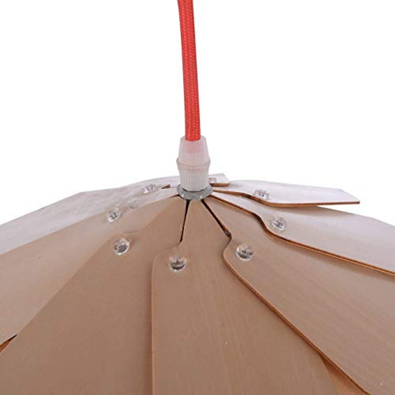 Wood Pine Cone DIY Pendant Nordic Wooden Chandelier Handcraft Ceiling Lampshade