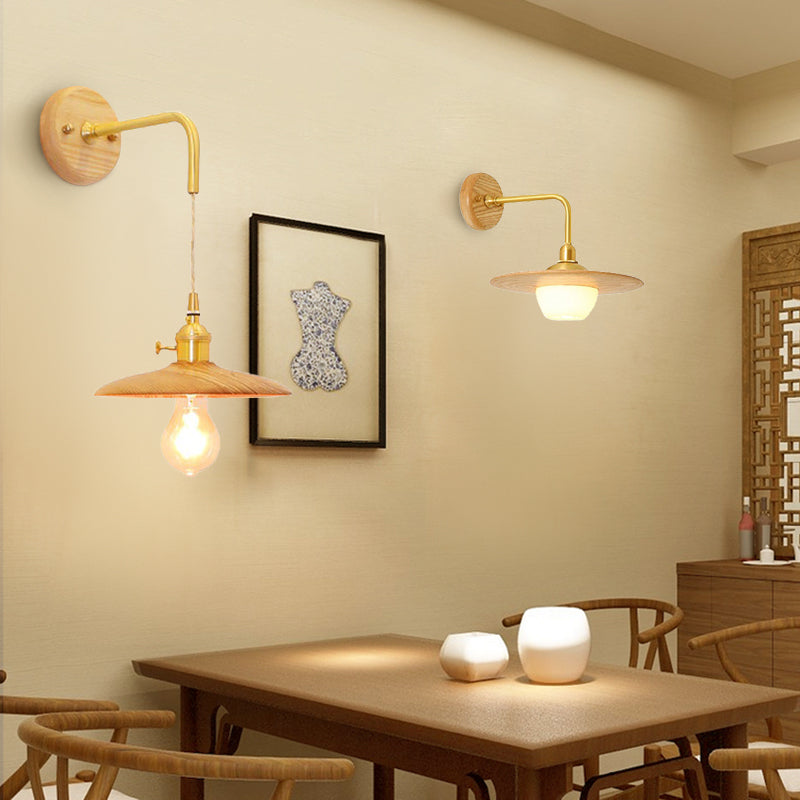 Wooden Wall Light-Wood Pendant Light-Vintage Wall Lamp-Boho Light Fixture