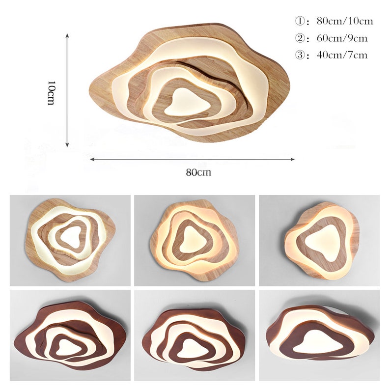 Flower Wood Ceiling Light Hardwired Wood Ceiling Lamp