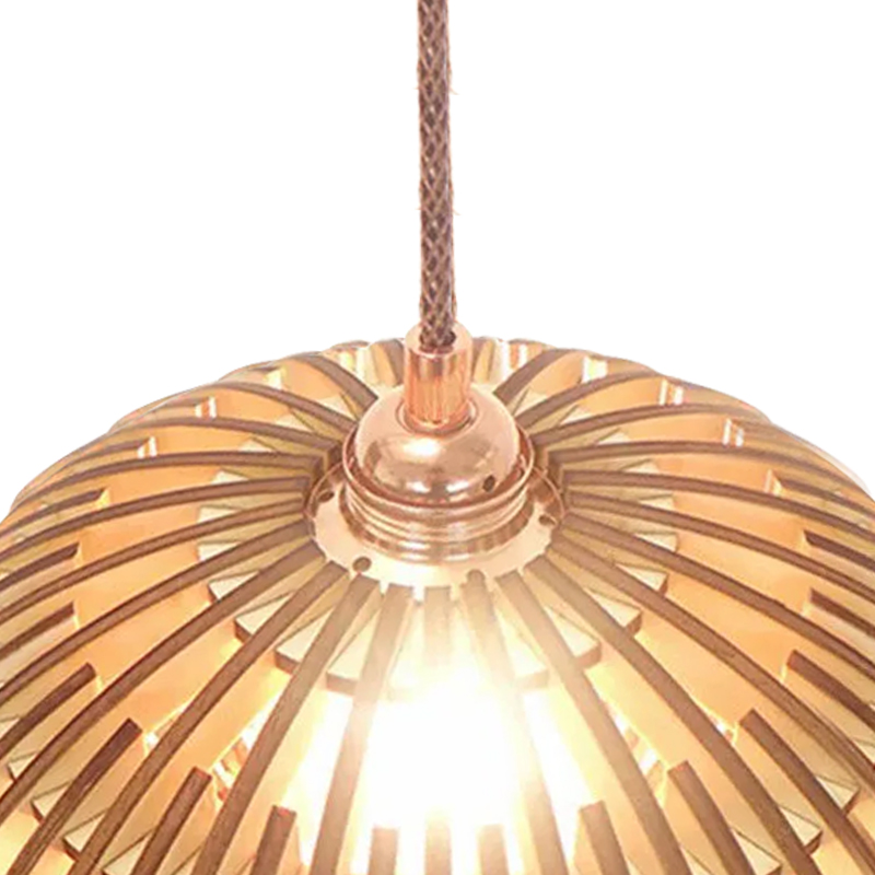 Modern Creative Wooden Pendant Light Living room Lampshade