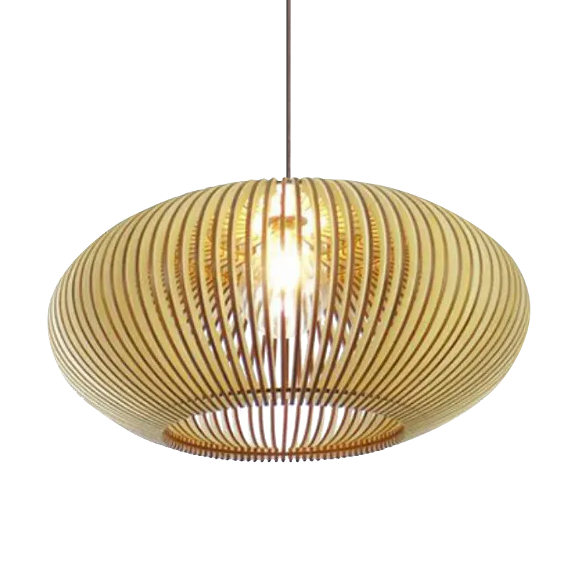 Modern Creative Wooden Pendant Light Living room Lampshade