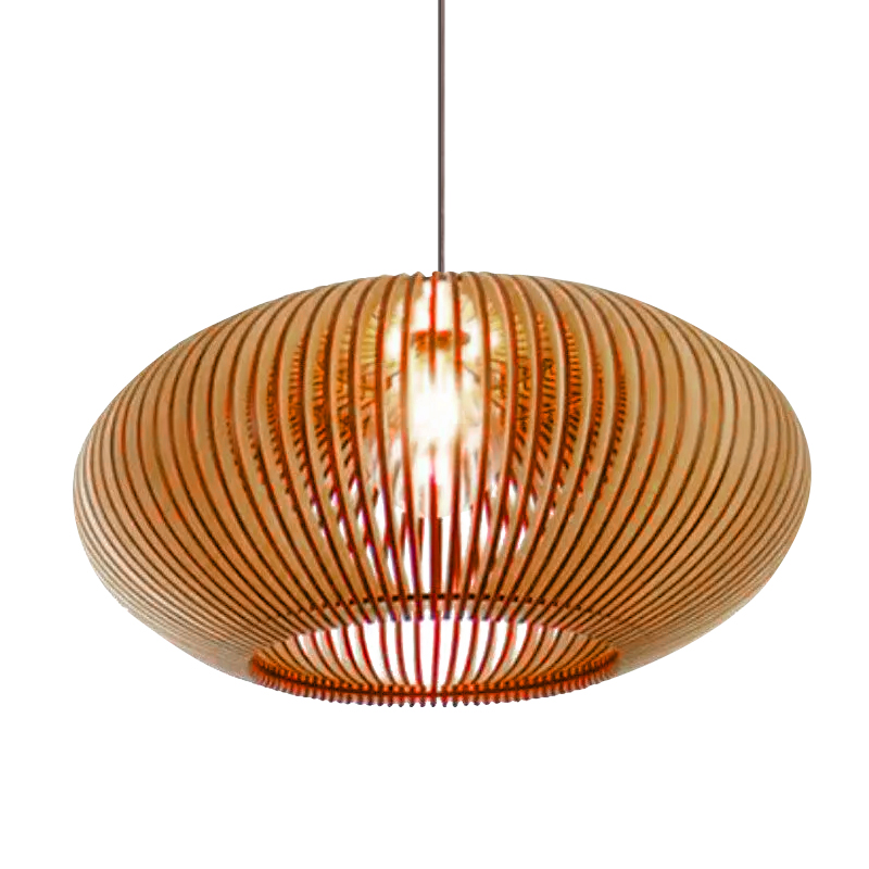 Modern Creative Wooden Pendant Light Living room Lampshade